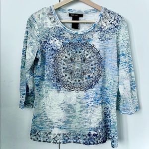 Blue T-Shirt with Built in Tank Top